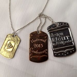 Silpada Sterling Silver National Conference Dog Tags 2013 Necklace